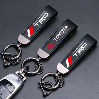 豐田 TRD 跑車鑰匙扣皮革鑰匙扣鑰匙圈適用於 VIos Yaris Corolla Cross Veloz Wish