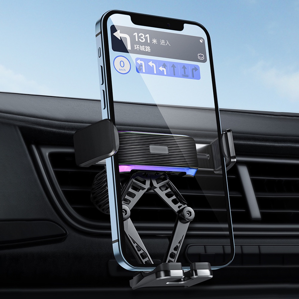 D8 安裝移動重力支架重力手機支架,適用於 IPhone 內部組織者車載手機支架自動通風口夾安裝 GPS 支持