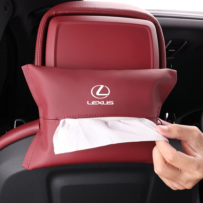 Lexus雷克薩斯 車用皮革紙巾盒 車用面紙套 座椅靠背面紙盒 掛式衛生紙盒 RX NX ES CT 汽車配件