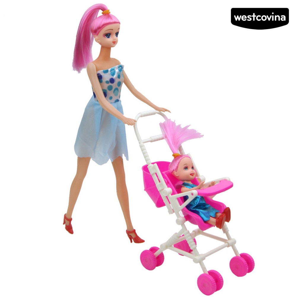 [寵兒母嬰] 芭比配件 過家家迷你娃娃仿真推車可拆裝，適合12釐米娃娃