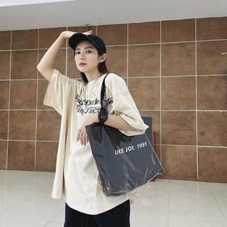 [kiki0709]新款果凍包時尚單肩包女韓版托特包大容量防水購物袋個性手提