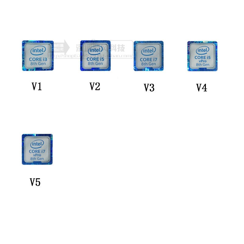 [數位貼紙]原裝8代CPU intel標籤 臺式機筆記本CORE i3 i5 i7貼紙八代標誌