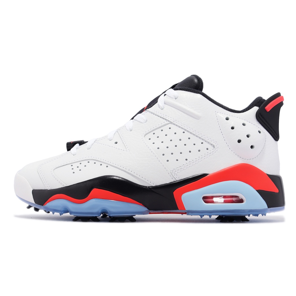 Nike 高爾夫球鞋 Jordan Retro 6 Golf 白 紅外線 黑 低筒 男鞋  DV1376-106