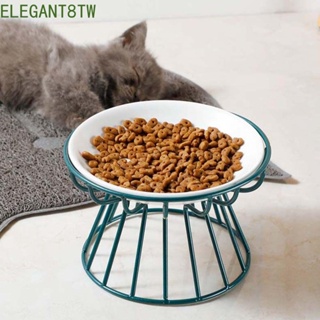 ELEGANT8TW 貓食碗抗頸椎病北歐零食罐頭盤子高架小狗小貓對於狗貓寵物餵食器碗