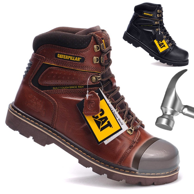 安全鞋 Caterpillar 真皮靴 防潑水 鋼頭鞋 工作鞋 防砸 防滑 耐油耐酸 安全靴 CAT THKD