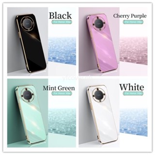 Honor X9a 5G X8a X7a X9 X8 50 70 Pro 5G 豪華直邊矽膠防震軟手機殼保護套電鍍外殼