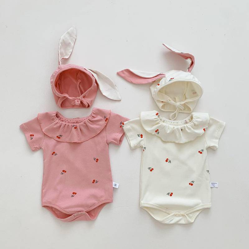 ins風 兔子造型寶寶服💙 童芯小鋪 💙 童裝 夏季嬰兒短袖 連體爬服 嬰兒服 爬行服 韓版 童裝 嬰兒服 小童服