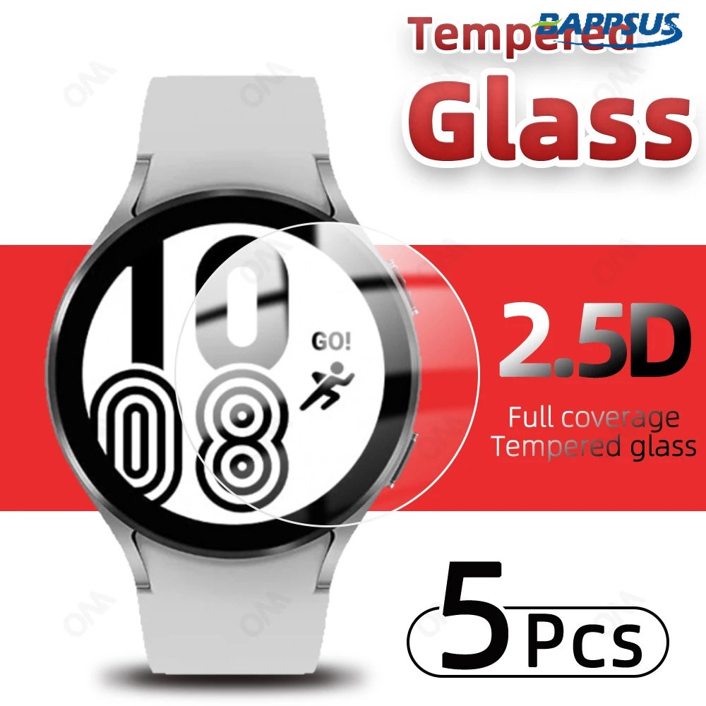 5/1 片 9H 鋼化玻璃適用於 Galaxy Watch 5/4 40/44mm 42/46mm 高清屏幕保護膜/三星