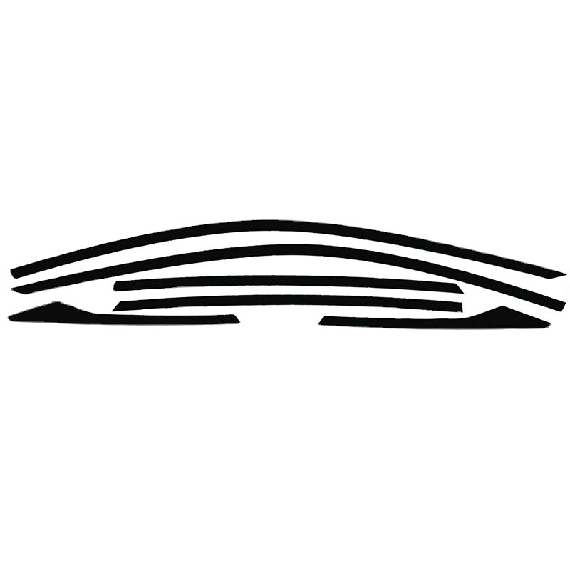 汽車窗框裝飾保護膜啞光黑色貼紙貼花時尚汽車造型適用於本田思域轎車 16-20 汽車零件 1 套