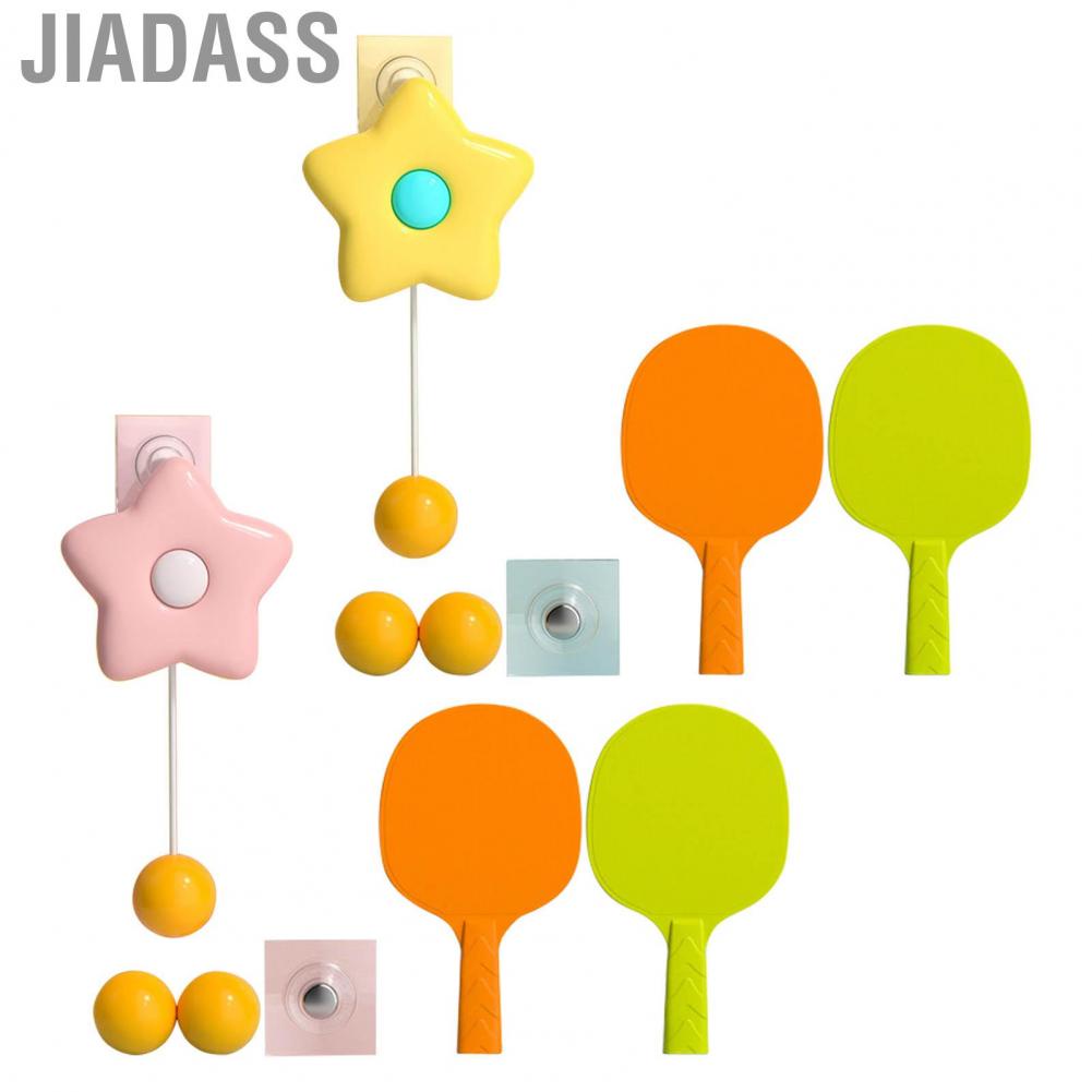 Jiadass 乒乓球練習器套裝鮮豔的顏色環保可愛的形狀輕巧有趣易於組裝的掛球訓練器適合親子遊戲