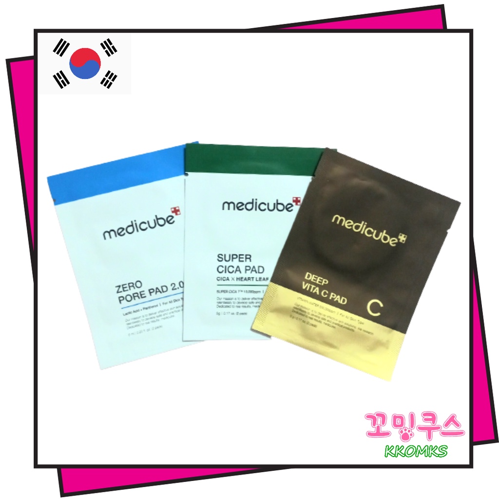 [韓國] medicube ZERO 毛孔爽膚棉 2.0 / 積雪草修護爽膚棉 / 全能維他命C透亮爽膚棉 2片