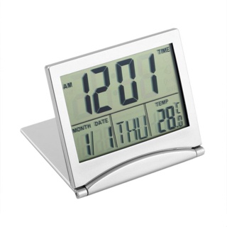 數字液晶顯示屏溫度計日曆鬧鐘柔性蓋台鐘