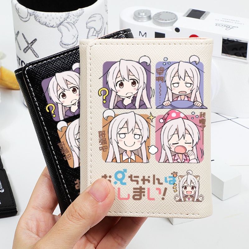 動漫短錢包 Oyama Mahiro 人物卡通印花錢包女可愛三折錢包學生卡包