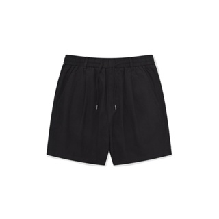 [COVERNAT] 亞麻寬鬆短褲（黑色） [G8]