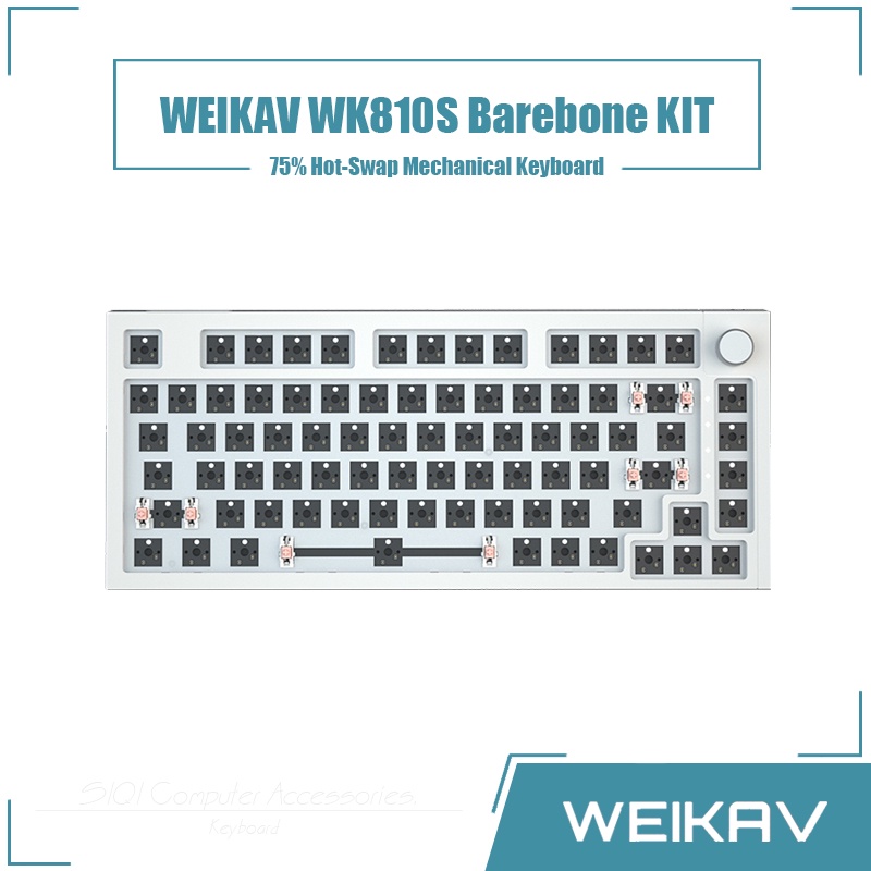 Weikav WK810S KIT 套件準系統機械鍵盤熱插拔背光有線 75% 鍵盤