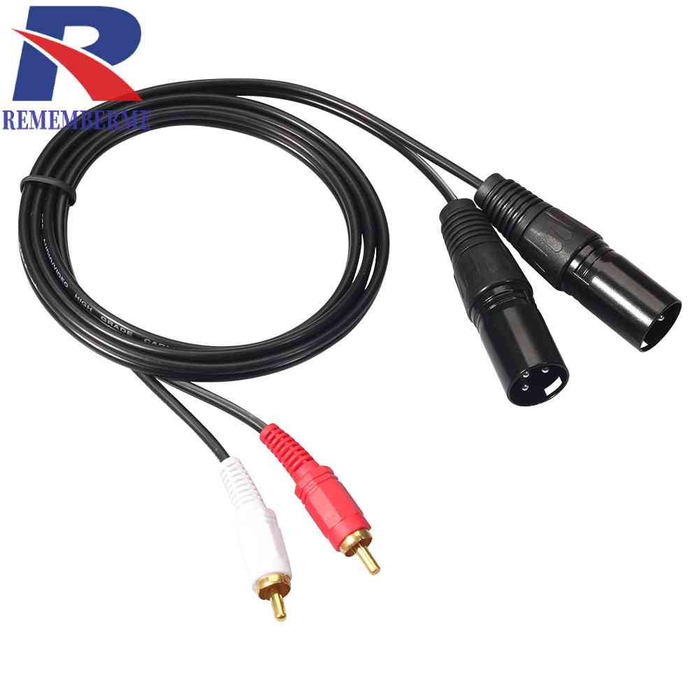 Dual RCA Male to XLR Male Cable 2 XLR to 2 RCA Plug HIFI Ste