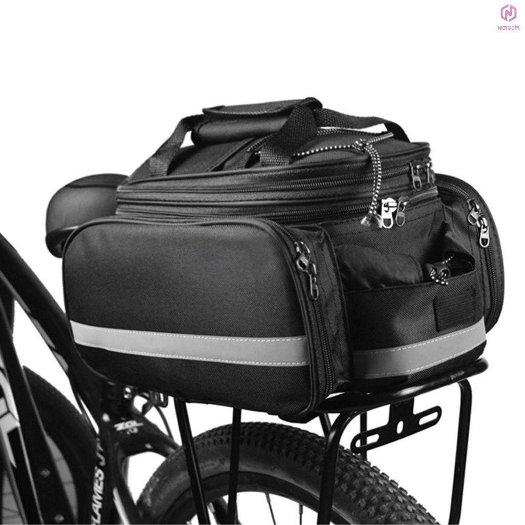 自行車後座包可擴展 MTB 自行車架包帶雨罩的自行車行李架行李箱包【15】【新到貨】