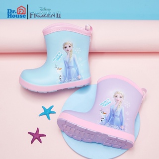 新款迪士尼女童雨鞋冰雪奇緣公主寶寶膠鞋eva輕便防滑