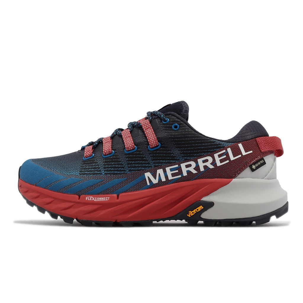 Merrell 越野跑鞋 Agility Peak 4 GTX 防水 藍 黑 紅 黃金大底 戶外 男鞋 ML067459
