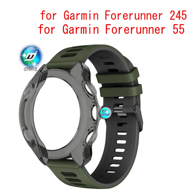 Garmin Forerunner 55 245 錶帶 矽膠帶 garmin Forerunner 55 245 保護殼