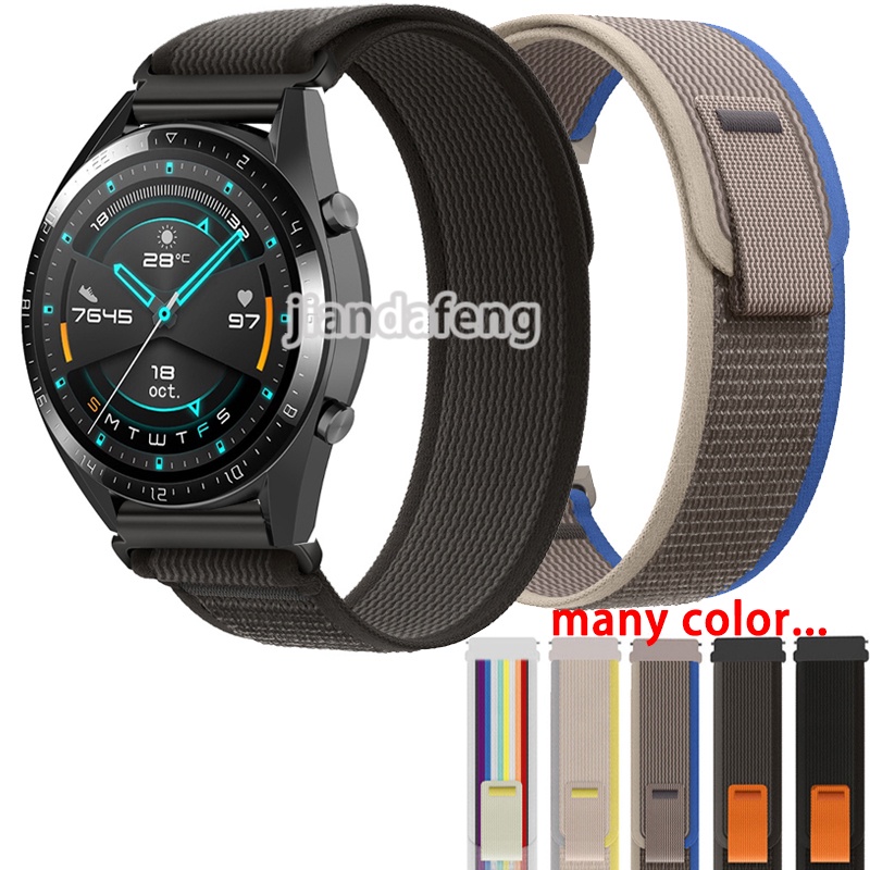 華為 適用於 HUAWEI WATCH GT 2 46mm 42mm 的 Trail Loop Band 尼龍運動錶帶