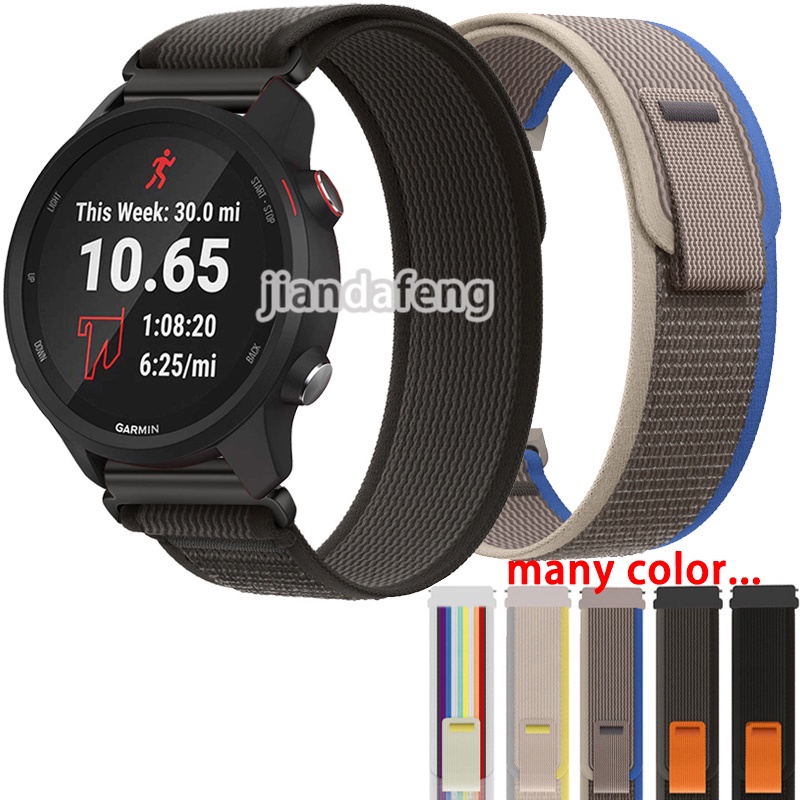 適用於 Garmin Forerunner 245 Music 55 645 的 Trail Loop Band 尼龍運