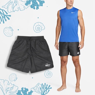 Nike 短褲 Essential 男款 深灰 海灘褲 沙灘 刺繡 透氣 速乾【ACS】 NESSD450-018