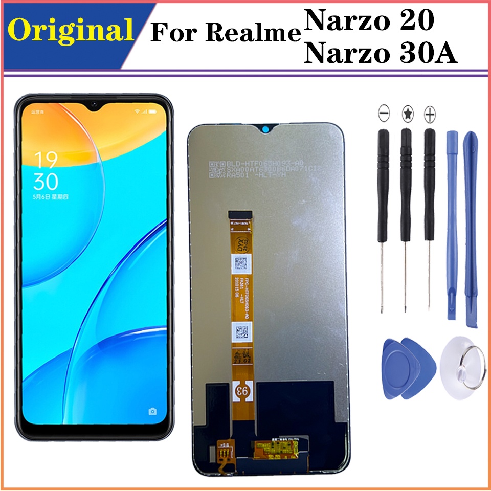 AAA+質量適用於真我OPPO Realme Narzo 20顯示屏適用於Realme Narzo 30A總成熒幕屏幕