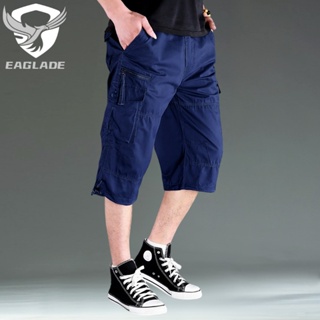 工裝短褲男士 S7-S / M-5XL 多個口袋棉質寬鬆直胸耐刮擦, 耐磨