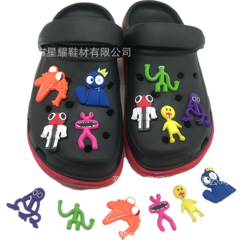 Roblox Rainbow Friends 鞋飾搭扣 Hot Game Garden 鞋飾 Crocs 涼鞋動漫卡通拖