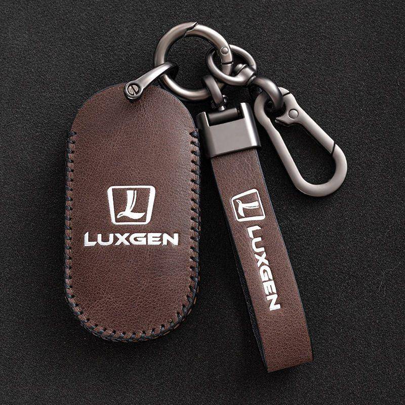 LUXGEN納智捷真皮鑰匙套V7 M7 U7 U6 S5 GT220 IKEY鑰匙包鑰匙圈芯片保護套名片型鑰匙皮套