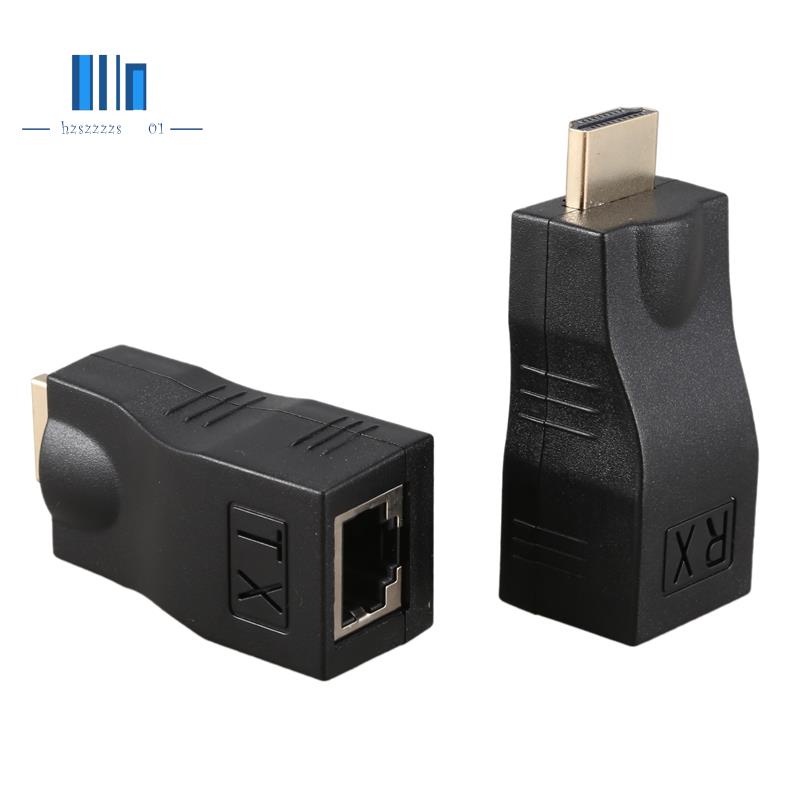 4k 3D HDMI 1.4 30M 延長器到 RJ45 通過 Cat 5e/6 網絡 LAN 以太網適配器
