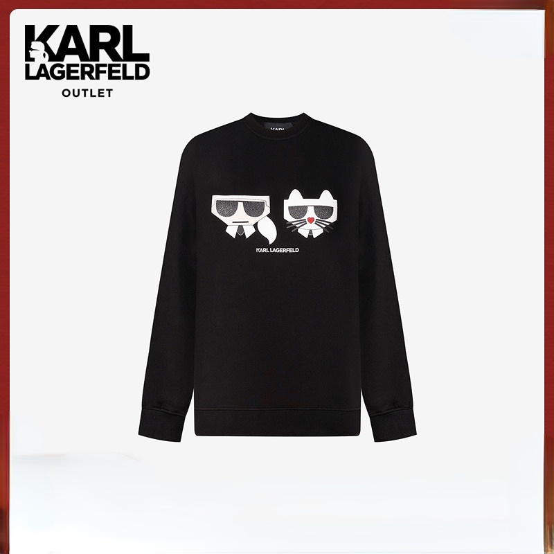 Karl LAGERFELD KOCKTAIL 雙層卡通印花棉質衛衣