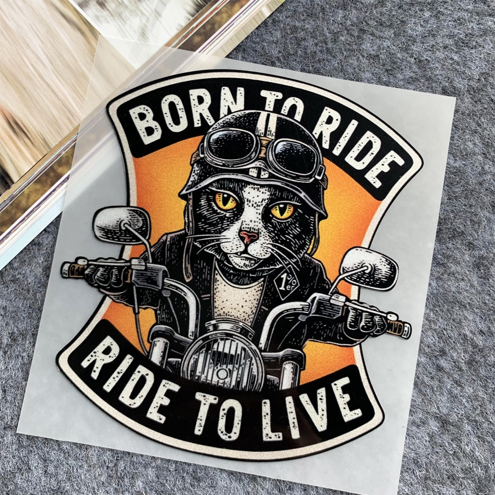 適用於Harley-Davidson哈雷戴維森機車復古個性創意車身貼防水貼花 騎士貓貼紙電動車摩托車車貼