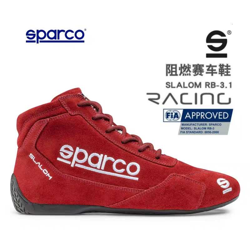 限时免运 戶外新品全真皮SPARCO賽車鞋FIA認證汽車騎行摩托休閒機車卡丁車運動男女