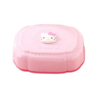 現貨 速發!!日本原裝 Hello Kitty 大臉粉色蝴蝶結附蓋肥皂盒防疫 三麗鷗 SANRIO 凱蒂貓 瀝水