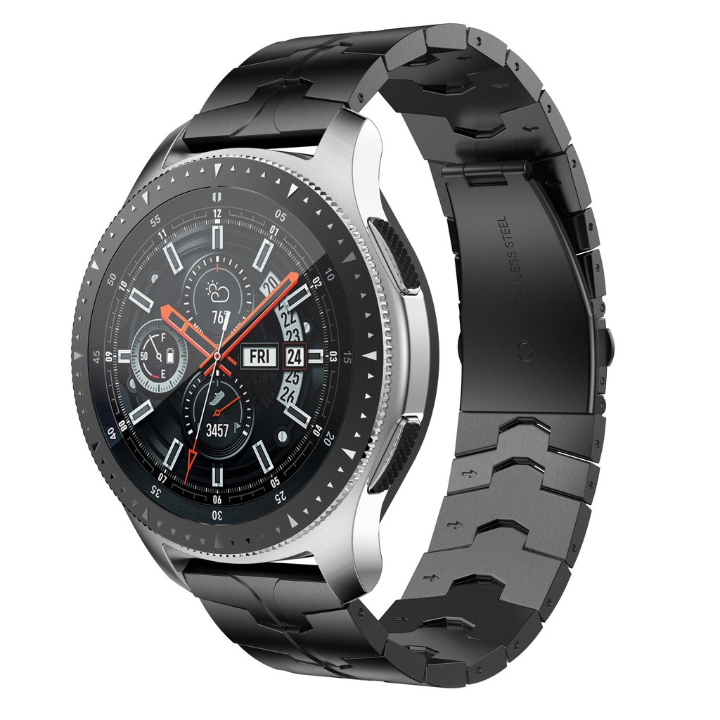 適用於三星Galaxy watch 5 4 3代鋼鐵俠錶帶華為GT3 SE不鏽鋼金屬錶帶20mm/22mm