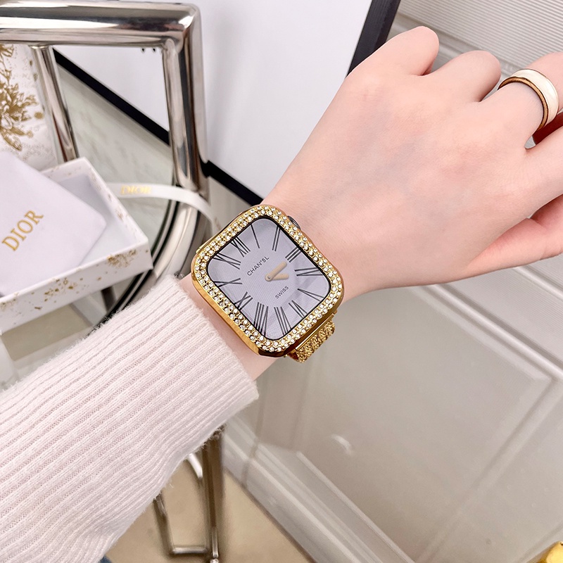 水鑽錶殼 適用 Apple Watch 9 Ultra 2 錶帶 8 7 6 5 4 45mm 41mm 蘋果錶帶