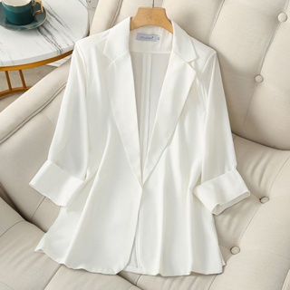 白領麗人 氣質外套 薄款小西裝 雪紡小西裝外套女薄款韓版夏季防晒衫垂墜感氣質設計感小眾外套西裝