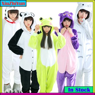 Kigurumi Frog Panda Totoro Stitch Onesies 中性冬季連體衣女士睡衣動漫服裝成人法