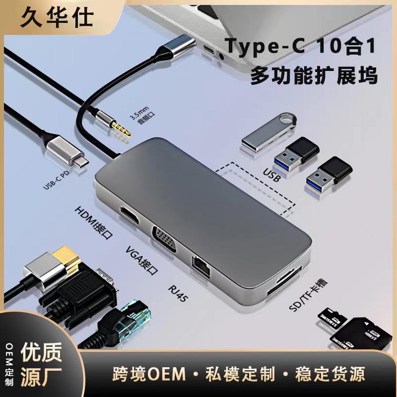 Type-C十合一 多功能轉接頭 hub 多功能行動硬碟 隨身轉接器 擴展塢 Macbook 轉接頭 hdmi轉換器 功