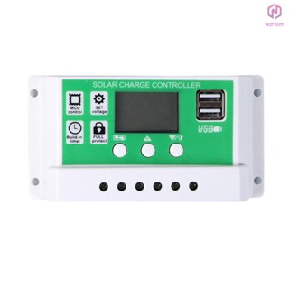 100a太陽能充電控制器12/24v PWM太陽能電池板控制器電池智慧調節器帶雙USB埠可調引數液晶顯示定時器設定【1