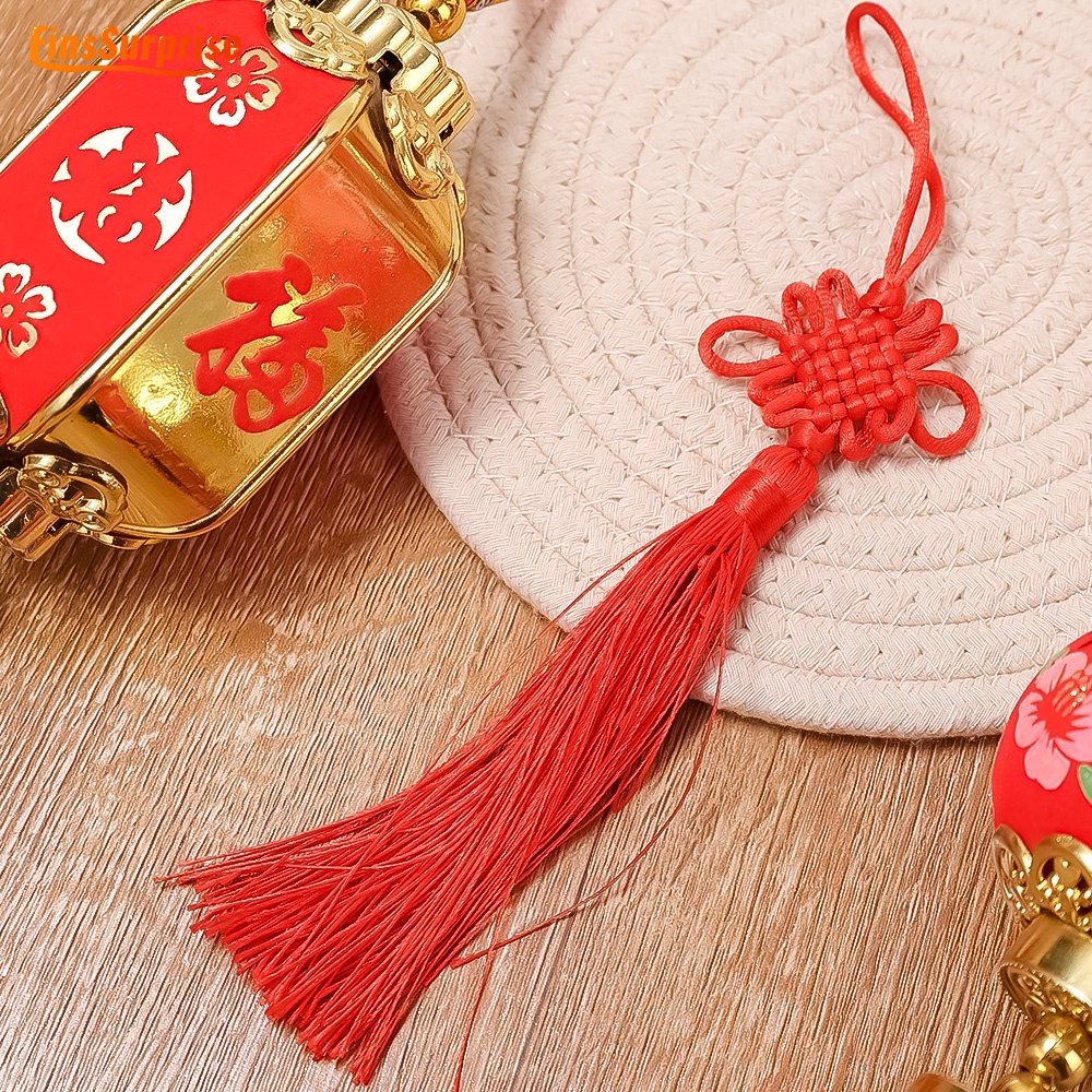 中國紅絲緞流蘇結/手工招財掛飾 DIY 家居裝飾新年節日挂件