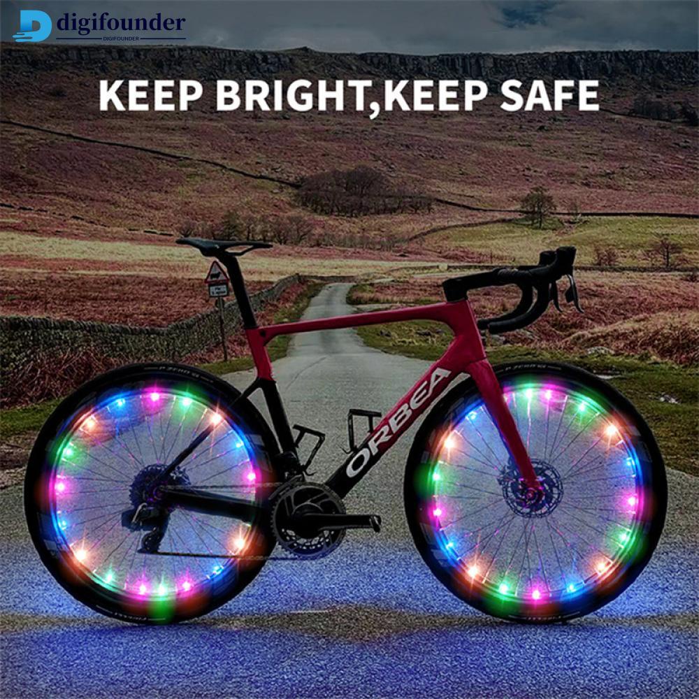 Digifounder自行車輪燈山地車車架裝飾燈自行車輻條燈夜騎自行車氣門燈dga1