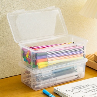 現貨♛收納盒♛筆 收納盒 桌面透明 收納盒 馬克筆素描筆彩鉛筆畫筆筒學生文具整理盒
