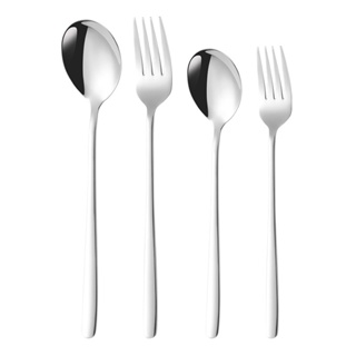 316不鏽鋼湯匙叉子 長柄韓系湯勺 家用餐具湯匙