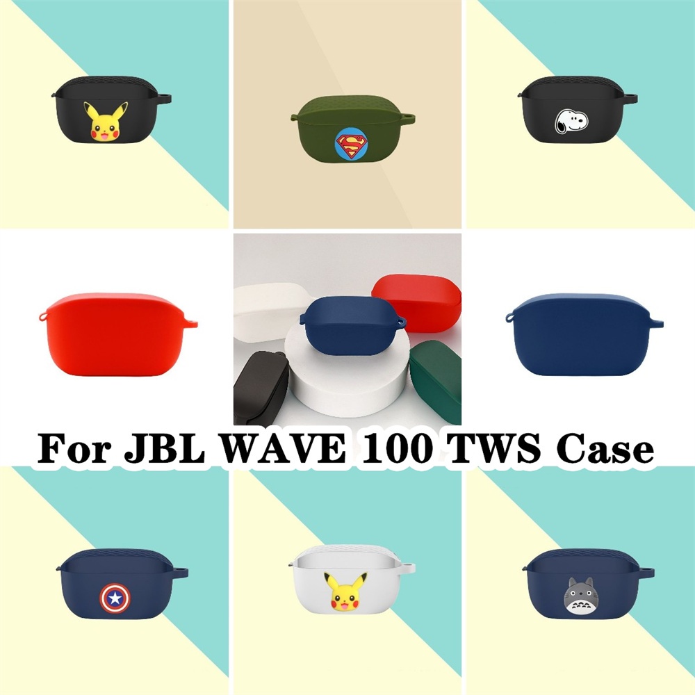 【imamura】適用於 Jbl WAVE 100 TWS 保護套 JBL WAVE 100 純色系列外殼軟耳機保護套