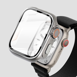 升級為超鋼化玻璃錶殼 + 錶帶錶帶兼容 Apple Watch 8 Ultra 49mm 7 45mm Iwatch 4