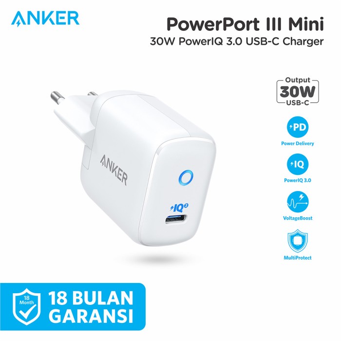 充電器 Anker Powerport III 迷你 30W PD QC Macbook USB C 型 A2615