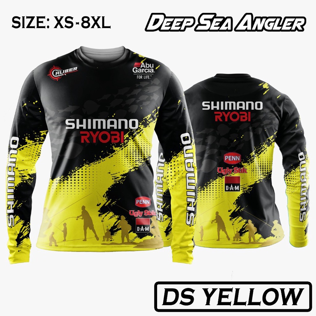 Baju Pancing DEEP SEA 版釣魚球衣昇華 | 衣服防紫外線釣魚 Shimano RYOBI PENN